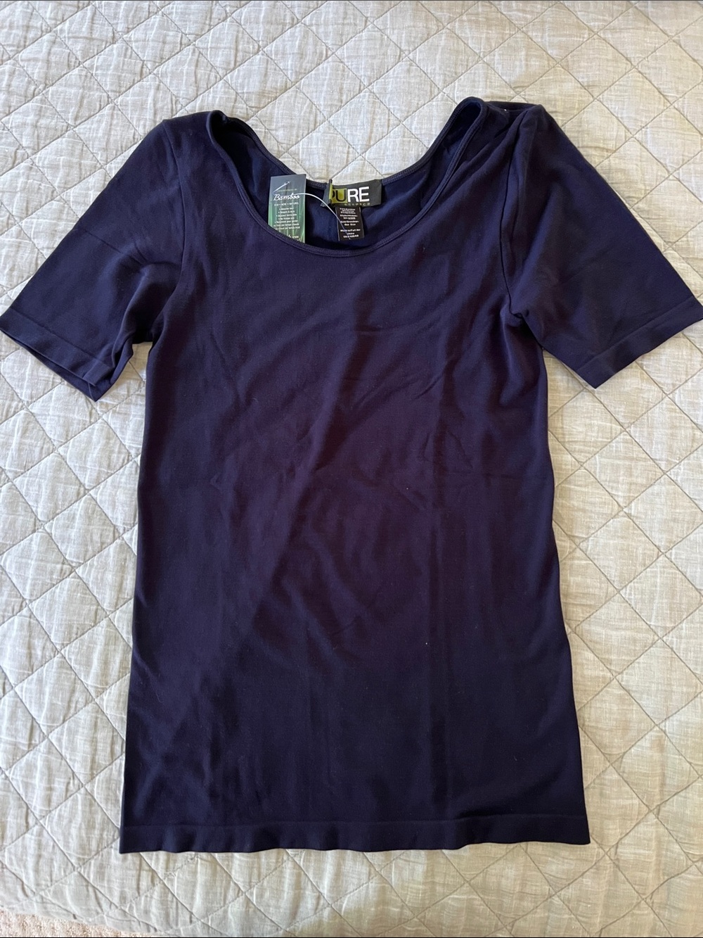 Pure Navy Scoop Neck Short Sleeve Tee